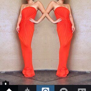 Young Fabulous & Broke Strapless Knotted Waist Maxi Dress